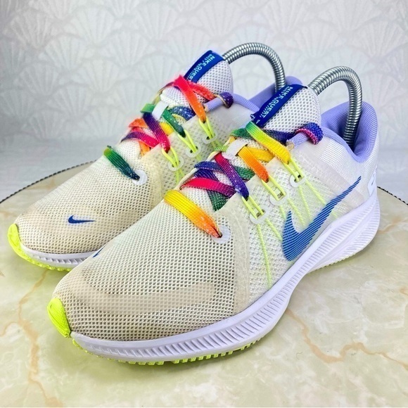 Nike Quest 4 Summit Womens Size 7.5 Shoes White Royal Athletic Running Sneakers - Picture 5 of 10